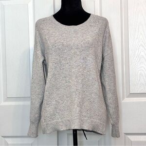 Loft Women's Confetti Gray Knit Crewneck Pullover Grey Flecked Sweater Size XS
